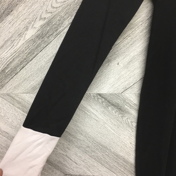 NEW! Black Midi Dress With White Collar Contrast - Picture 5 of 7